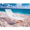 Grosfillex® Adjustable Resin Chaise, White - Pkg Qty 6
