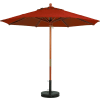 Grosfillex® 9' Wooden Market Outdoor Umbrella - Terra Cotta