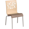 Grosfillex® Tempo Chair, Beige / Taupe 4 Pack - Pkg Qty 4