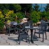 Grosfillex&#174; Colombo Dining Outdoor Armchair - Charcoal (Sold in Pk. Qty 4) - Pkg Qty 4