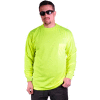 GSS Safety 5503 Moisture Wicking Long Sleeve Safety T-Shirt with Chest Pocket, Lime, 2XL