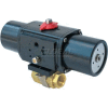 Gemini Valve® Brass Ball Valve W/500 Series Spring-Return Pneumatic Actuator, 1/4"