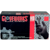 Ammex® GWBN Gloveworks Industrial Grade Textured Nitrile Gloves, Powder-Free, XXL, Blk, 100/Box