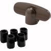 Prime Line H 3893 Tee Crank Handle, Universal, W/Adapter, Bronze