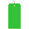 Shipping Tags, Pre Wired, #8, 6-1/4&quot;L x 3-1/8&quot;W, Light Green, 1000/Pack
