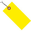 Tyvek&#174; Shipping Tags, Pre Wired, #8, 6-1/4&quot;L x 3-1/8&quot;W, Yellow, 100/Pack