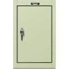 Hallowell 405-1626PT 400 Series Solid Door Wall Mount Storage Cabinet 16x12x26 Parchment Unassembled