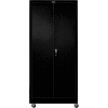 Hallowell 415S24MA-ME 400 Series Solid Door Mobile Storage Cabinet, 36x24x72, Ebony, Assembled