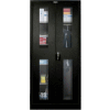 Hallowell 455C18SVA-ME 400 Series Safety-View Door Combination Cabinet 36x18x72 Ebony Assembled