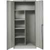 Hallowell 465C24A-HG 400 Series Solid Door Combination Cabinet, 48x24x72, Gray, Assembled