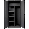 Hallowell 465C24A-ME 400 Series Solid Door Combination Cabinet, 48x24x72, Ebony, Assembled