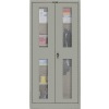 Hallowell 465C24EVA-HG 400 Series Ventilated Door Combination Cabinet, 48x24x72, Gray, Assembled