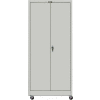 Hallowell MedSafe Antimicrobial 815S24M Solid Door Mobile Storage Cabinet 36x24x78 Unassembled