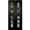 Hallowell 825S18SVA-ME 800 Series Safety-View Door Storage Cabinet, 48x18x78, Ebony, Assembled