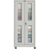Hallowell MedSafe Antimicrobial 825S24SVMA Safety-View Mobile Storage Cabinet 48x24x78 Assembled