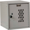 Hallowell HC121212 Cubix Modular Locker, Padlockable, 12x12x12, Diamond Perforated Door - Light Gray