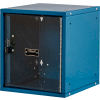 Hallowell Cubix Modular Locker W/Safety-View Door & Padlock, 11-3/4"Wx11"Dx12-1/8"H,Blue,Unassembled