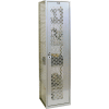 Hallowell Welded Visible Storage Locker, 18-3/4"Wx18"Dx74-3/4"H, Light Gray, Assembled