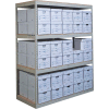 Rivetwell Record Storage Shelving 69"W x 30"D x 60"H 3 Levels Starter W/O Decking Tan