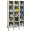 Hallowell Five Tier 15 Door Safety-View Plus Locker, 12"Wx12"Dx12"H, Tan, Unassembled