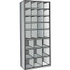 Hallowell 5531-18HG Hi-Tech Parts Bin Unit 36"W x 18"D x 87"H Gray Starter 29 Bins