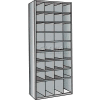 Hallowell A5527-18HG Hi-Tech Parts Bin Unit 36"W x 18"D x 87"H Gray Add-on 36 Bins