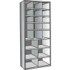 Hallowell A5532-18HG Hi-Tech Parts Bin Unit 36"W x 18"D x 87"H Gray Add-on 21 Bins