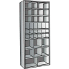 Hallowell A5535-18HG Hi-Tech Parts Bin Unit 36"W x 18"D x 87"H Gray Add-on 38 Bins
