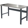 Hallowell 60 x 30 HWB6030S-ME Height Adjustable Workbench - 12 Gauge Steel Top