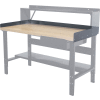 Hallowell Workbench Back & End Stop Kit, 60"W x 30"D x 6"H
