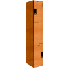 Hallowell VersaMax Double Tier 2 Door Phenolic Locker W/ Key Cam Lock, 12"Wx18"Dx42"H, Assembled