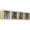 Hallowell UESVP1482 Safety-View Plus Locker w/DigiTech Locks - 12x12x12 - 4 Person - Assembled - Tan