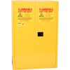 Eagle Mfg Drum Cabinet 60 Gal. Capacity Vertical Self Close Hazmat W/ Drum Suports & Rollers