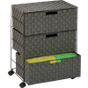 3-Drawer Wheeled Chest - 19-1/2"L x 13"W x 26"H - Salt/Pepper