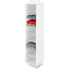 8 Shelf Hanging Vertical Closet Organizer, Polyester, White - Pkg Qty 2