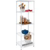 5-Tier Shelving Unit 24"L x 18"W x 72"H - White
