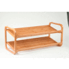 2-Tier Stackable Bamboo Shoe Shelf