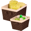 2-Piece Woven Basket Set with Liner - Espresso - Pkg Qty 2