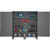 Global Industrial 12 Gauge Gray Heavy Duty Cabinet, 72"W x 24"D x 78H"