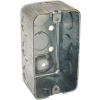 Hubbell 660 Handy Box 4"X2", 1-7/8" Deep, 1/2" End Knockouts, Drawn - Pkg Qty 50