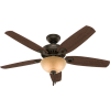 Hunter Fan 52" Builder Deluxe Ceiling Fan with Light 53091 - New Bronze