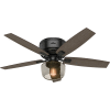 Hunter Fan 52" Bennett Ceiling Fan with Light and Handheld Remote 53393 - Matte Black