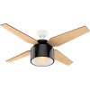Hunter Fan 52" Cranbrook Ceiling Fan with Light and Handheld Remote 59257 - Gloss Black