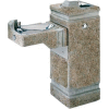 Haws "Hi-Lo" Barrier-Free Concrete Pedestal Outdoor Drinking Fountain