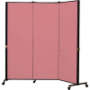 Healthflex Portable Medical Privacy Screen, 3-Panel, Rose