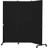 Healthflex Portable Medical Privacy Screen, 3-Panel, Charcoal