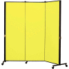 Healthflex Portable Medical Privacy Screen, 3-Panel, Primary Yellow