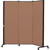 Healthflex Portable Medical Privacy Screen, 3-Panel, Vinyl Sandalwood