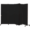 Healthflex Portable Medical Privacy Screen, 5-Panel, Charcoal