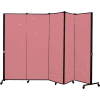 Healthflex Portable Medical Privacy Screen, 5-Panel, Vinyl Raspberry Mist